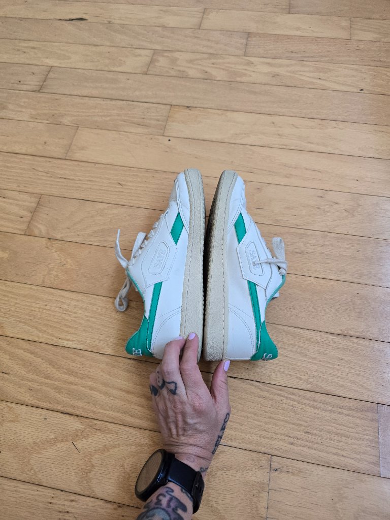 Saye | Modelo '89 Cream Green Retro Sporty Sneakers | Wms 7.5 — image 7 of 8